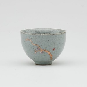 Gold-Painted Tea Cup - Gray