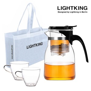 Lightking G-17 Heat Resistant Glass Teapot Teapot Set