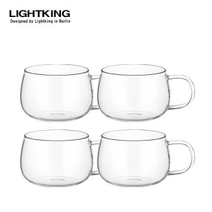 1025052 Light King CP-03/4P Heat Resistant Glass Teacup Set 120ml
