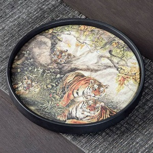 Ink Collection Round Absorbent Pottery Tea Tray Tray Ho Saengwi