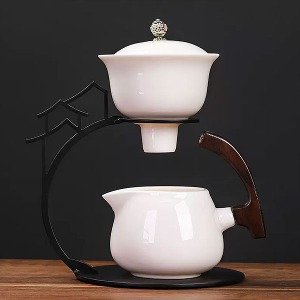 White porcelain wind china tea maker 3p
