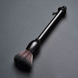 a soft brush of black and white wood
